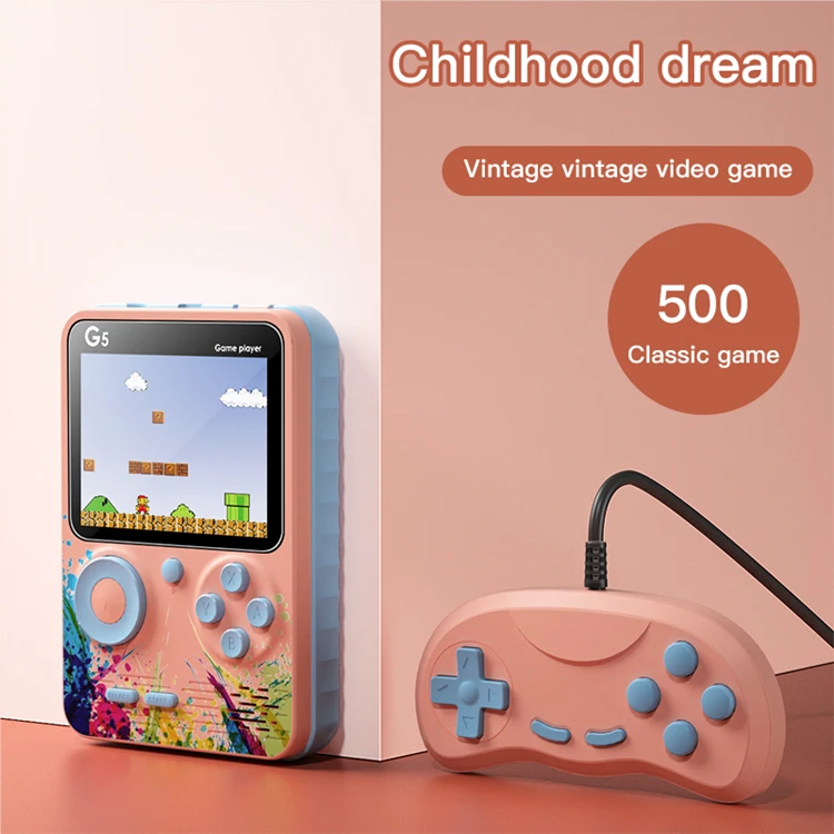 

2021 Cheap Portable Boy Mini 500 In 1 Game Classic Console Retro Handheld Game Player Video Game G5 Consoles