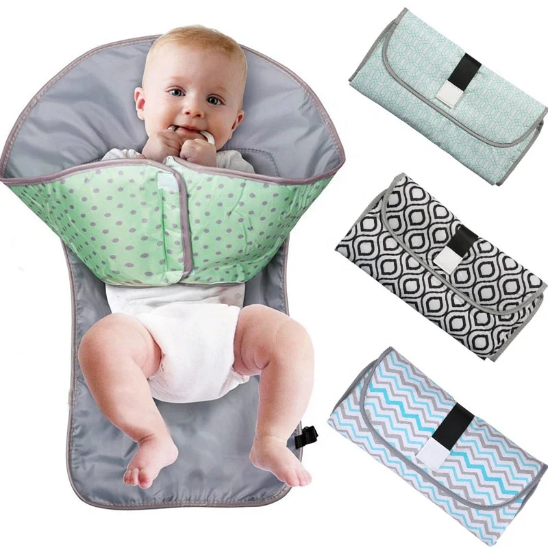 

3-in-1 Baby Changing Pads Foldable Urine Mat Waterproof Nappy Bag Diaper Cover Mat Travel Multifunctional Portable Infant Baby