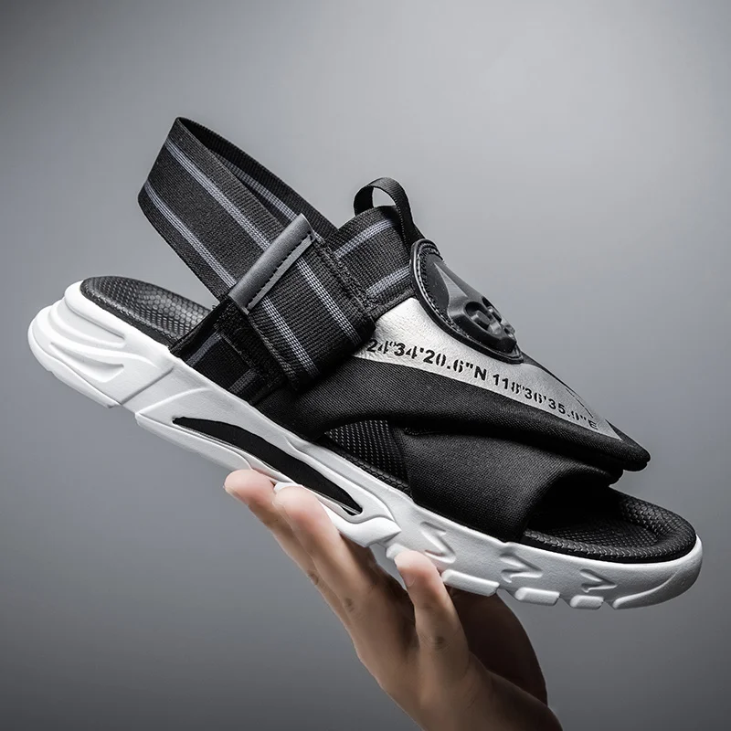 

New design summer flat platform beach sandals men shoes men's sandals, Optional