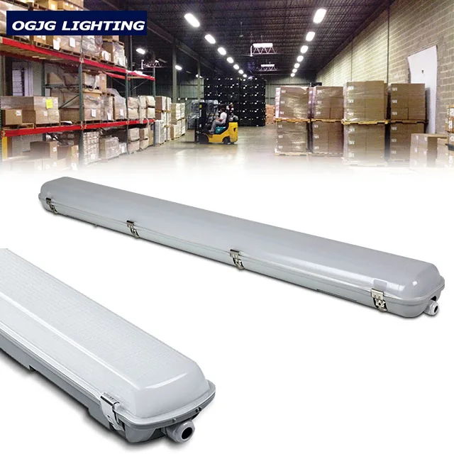 OGJG IP66 waterproof led tri-proof light replace T8 fluorescent tube 20w 40w vapor tight fixture with TUV-CE SAA listed
