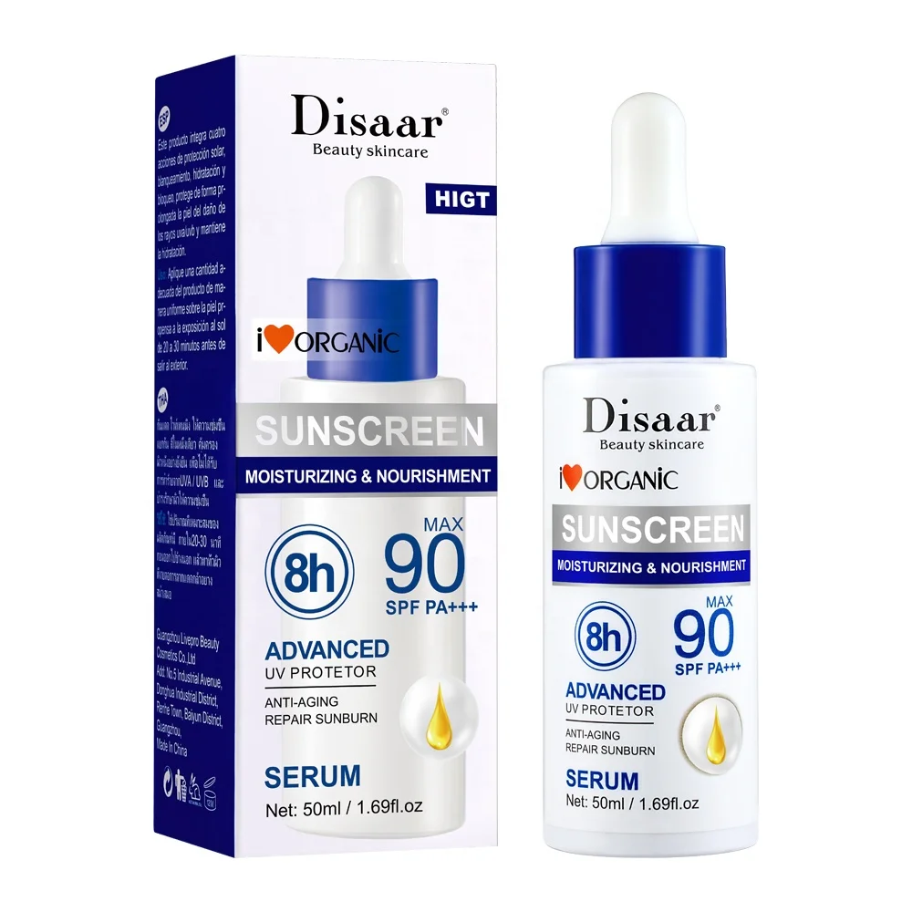

Disaar SPF90+ Sun Screen Organic Serum Face Anti Oxidant Anti Aging Oil Free Sun Lotion Anti Uv Sunblock Sunscreen