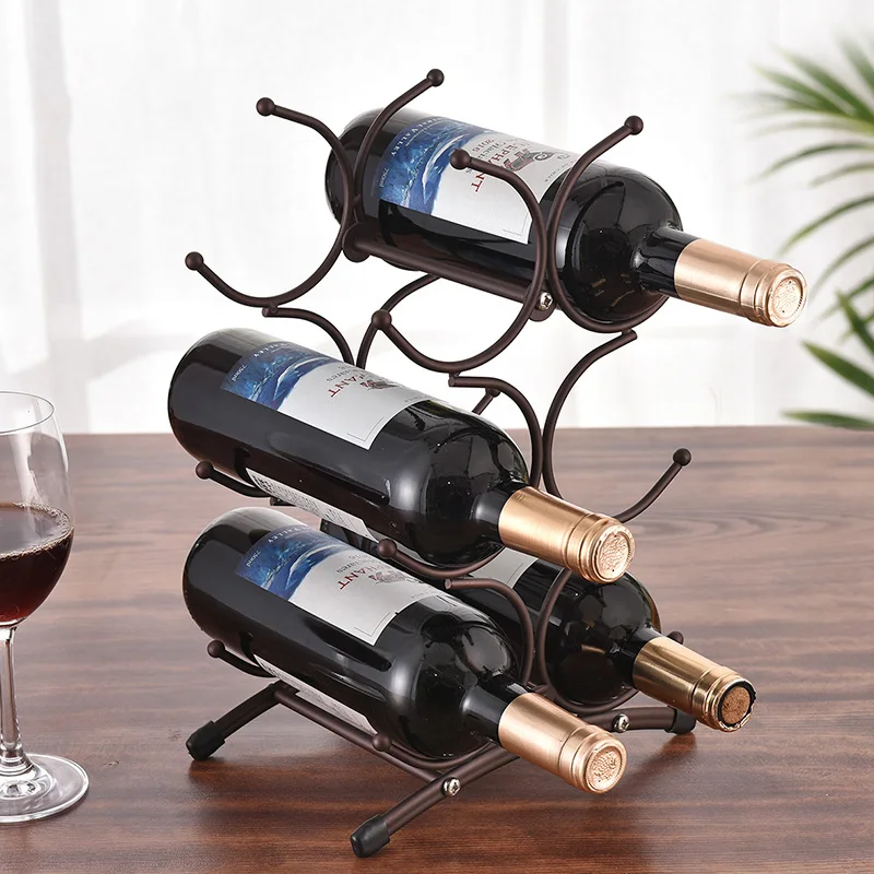 

European style wrought iron wine rack crafts 6 bottles of wine rack kitchen table Wine rack