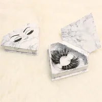 

Personalized Marble color Magnetic eyelash box eyelash packaging mink eyelashes vendor