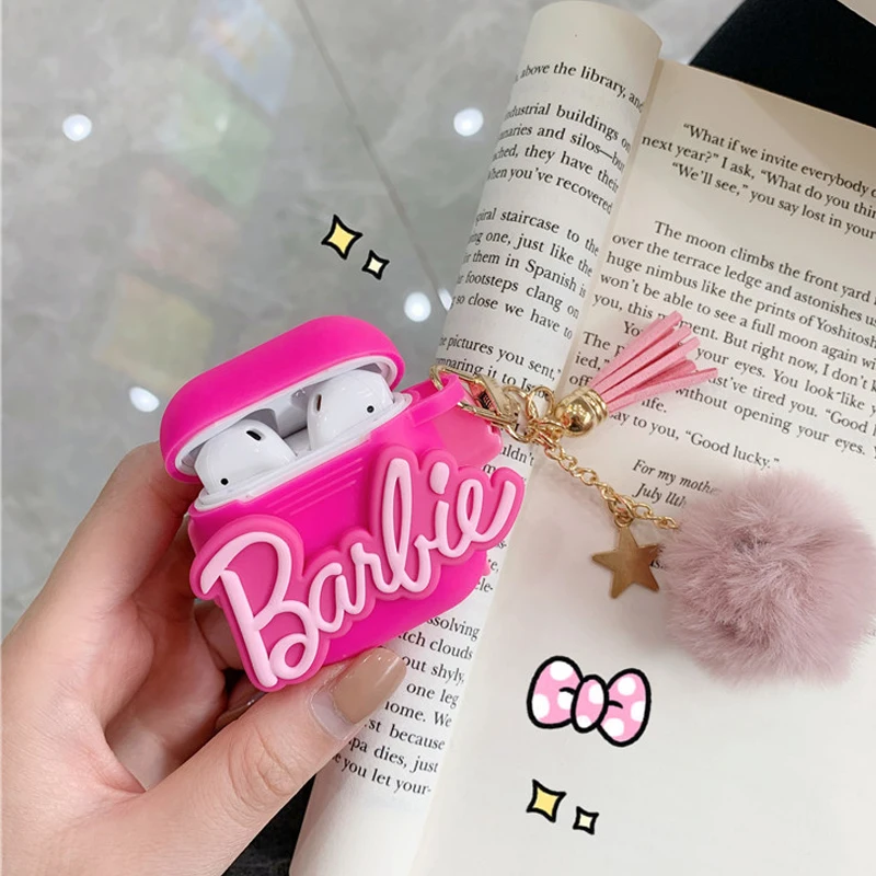 

2020 New Design 3D Cartoon Cute Barbie Earphone Cover Case For Airpods