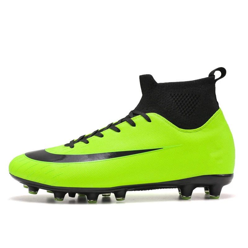 

Outdoor Men's Football Boots Cleats High-top Sock Ankle Care Performance Soccer Shoes Boys Athletic Sneaker Shoes