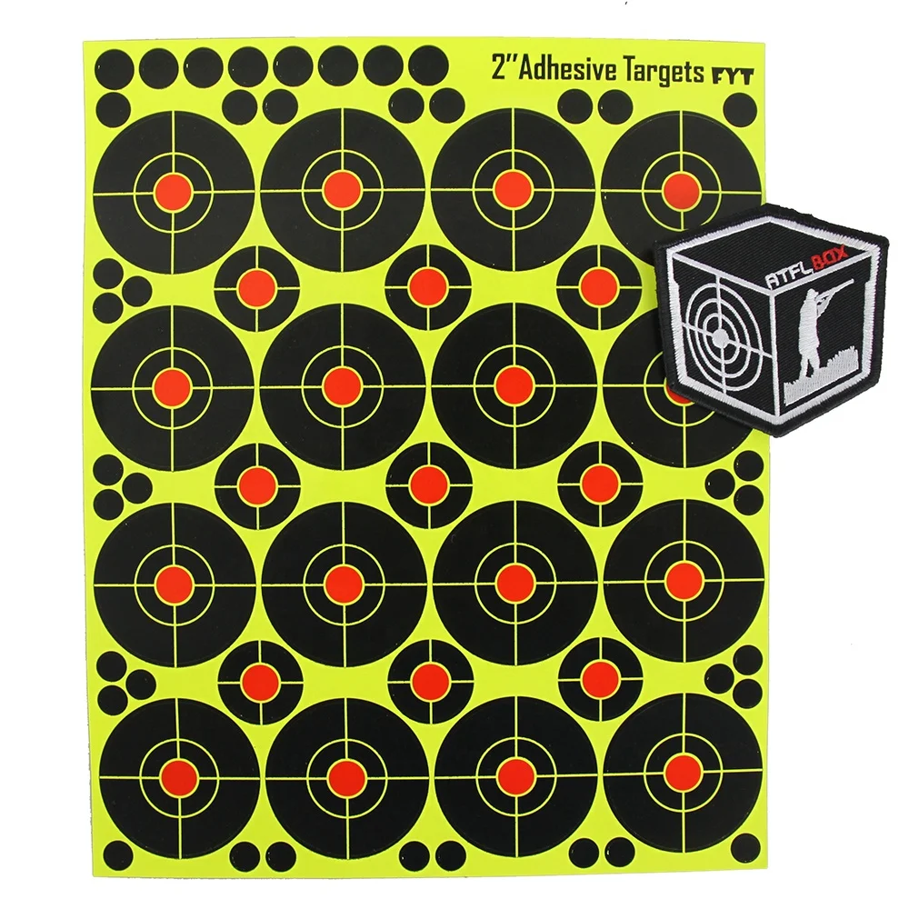 

2-inch 16 sticks adhesive reactive Splatter sputtering paper shooting Targets for Gun Pistol Rifle Airsoft Pellet