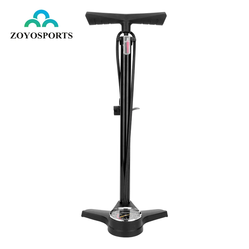 

ZOYOSPORTS High Pressure 180psi Bike Air Pump High quality and comfortable Pump Cheap Bicycle Floor Pump, Black or customized color