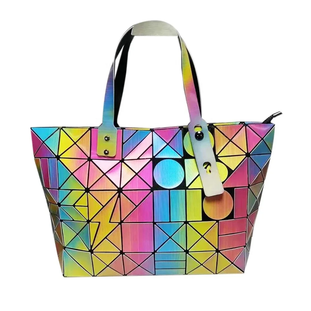 

Wholesale Popular Jelly Large Purse Underarm Shoulder Lady Shopping Bags and Handbags Quality Women Big Rainbow PVC Bags