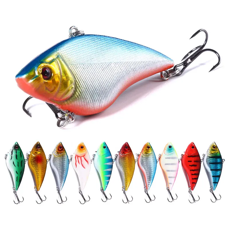 

12G/16G Fishing Lure Hard Bait Bass Fishing Tackle VIB Lure with Treble Hooks, 8 colors avaiable