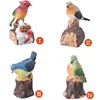 Resin Bird Figurine With Motion Sensor singing For Home and Garden Decoration