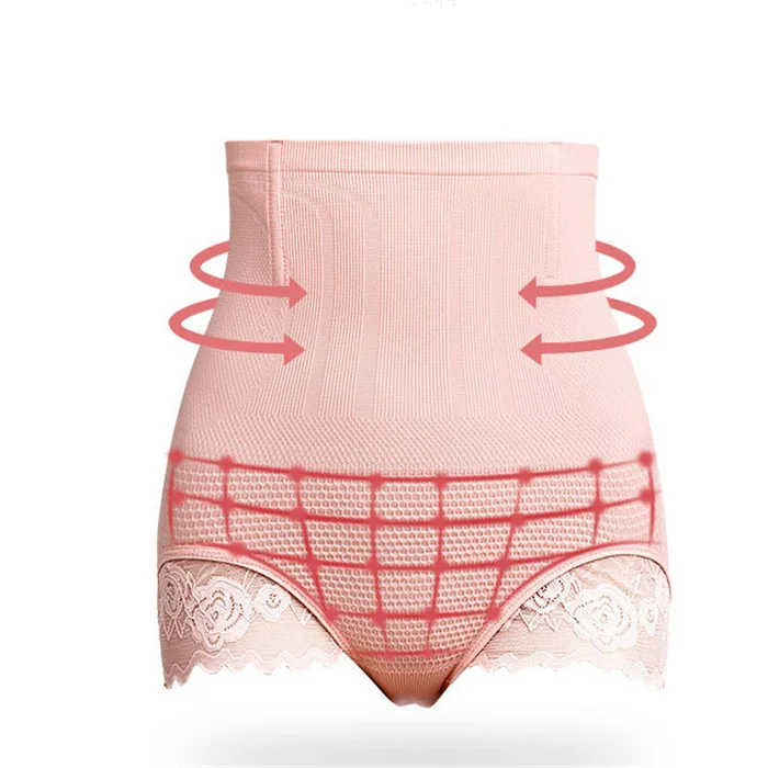 High Quality Ladies Triangle Belly Briefs High Waist Belly Pants Corset Postpartum Hip Lace Body 5253