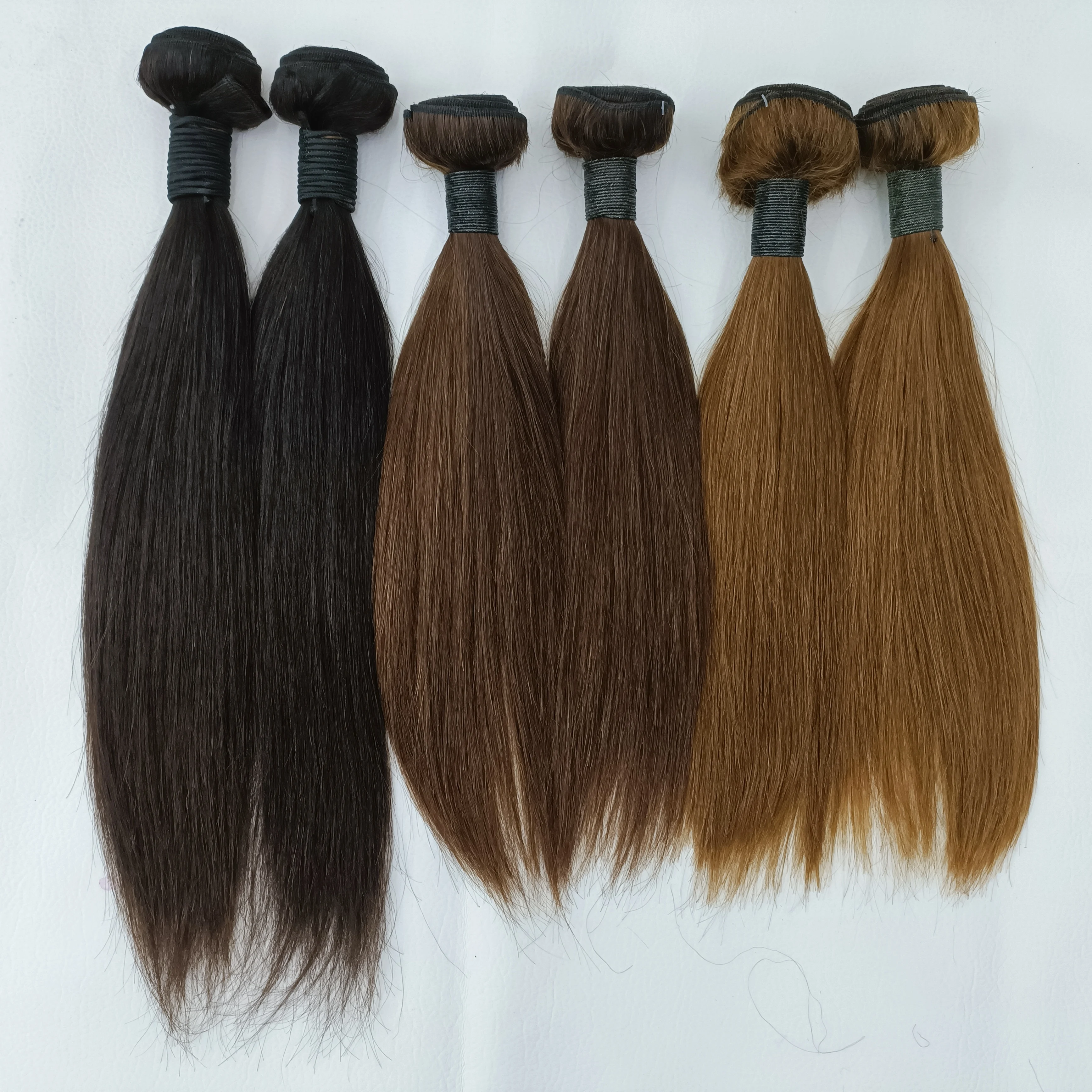 

Letsfly New Arrival Straight 10A Mix Brown, Dark Brown, Gold Brown Virgin Cuticle Aligned Human Hair Weave Free Shipping