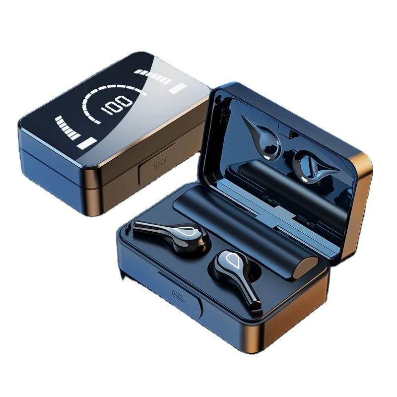 

2021 outdoor earphone IPX5 waterproof Touch control wireless earphones wireless headset with power bank