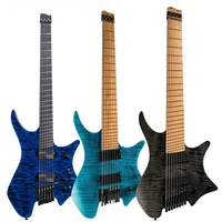 

Wholesale best price high grade blue spalted maple headless 6 string 7 strings 8 strings electric guitar