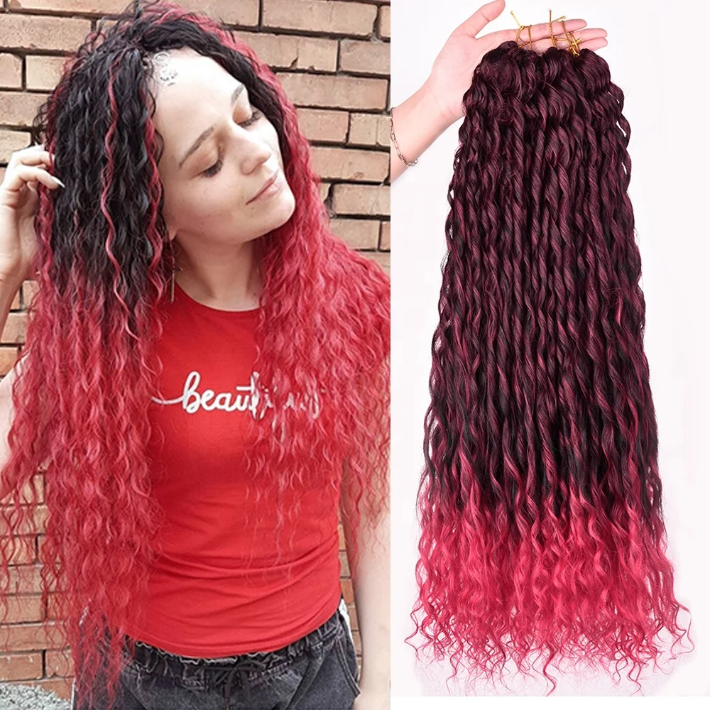 

Ocean deep water Wave Braiding bundle Hair Crochet Braids Hair water wave crochet in Synthetic Hair Extension