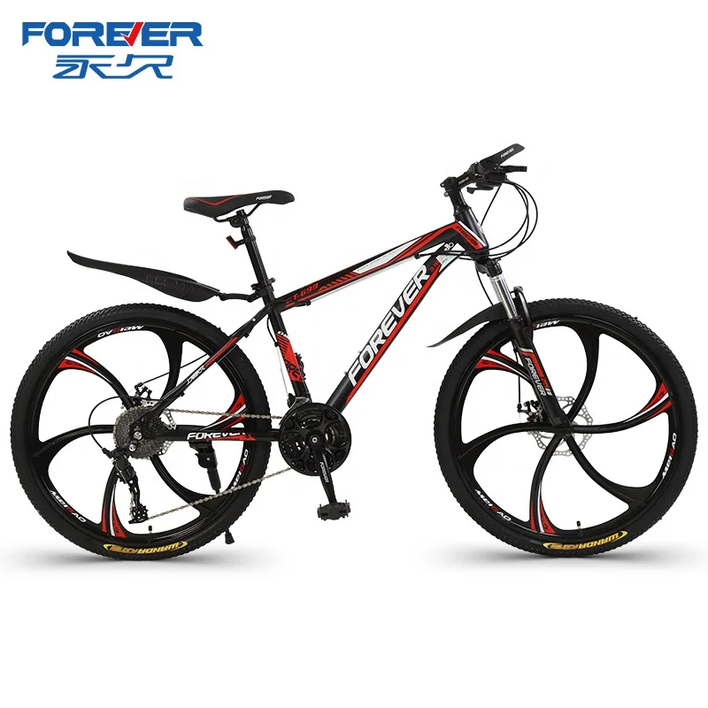 

FOREVER chinese cheap 24 26 inch 24 speed 6 cutter wheel mountain bike for student or adult