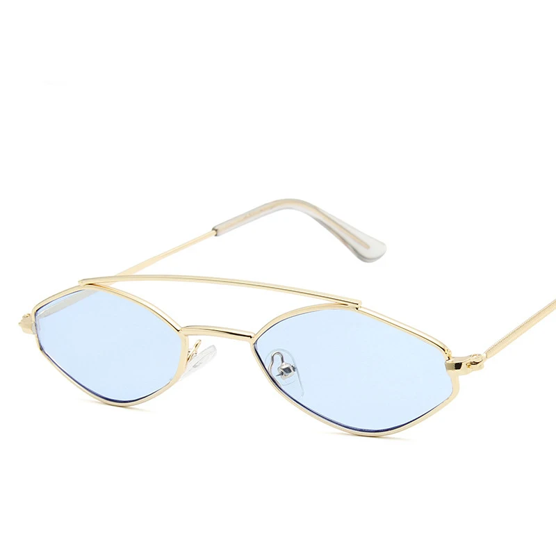 

2021 Trendy Small Frame Sunglasses Fashion Triangle Metal Sunglasses Personalized Steampunk Sun Glasses