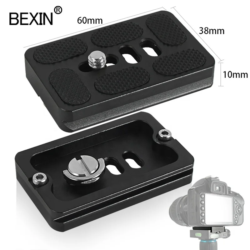 

BEXIN small camera plate quick clamp fast mount plate PU-60 tripod quick release plate for arca swiss dslr camera tripod head