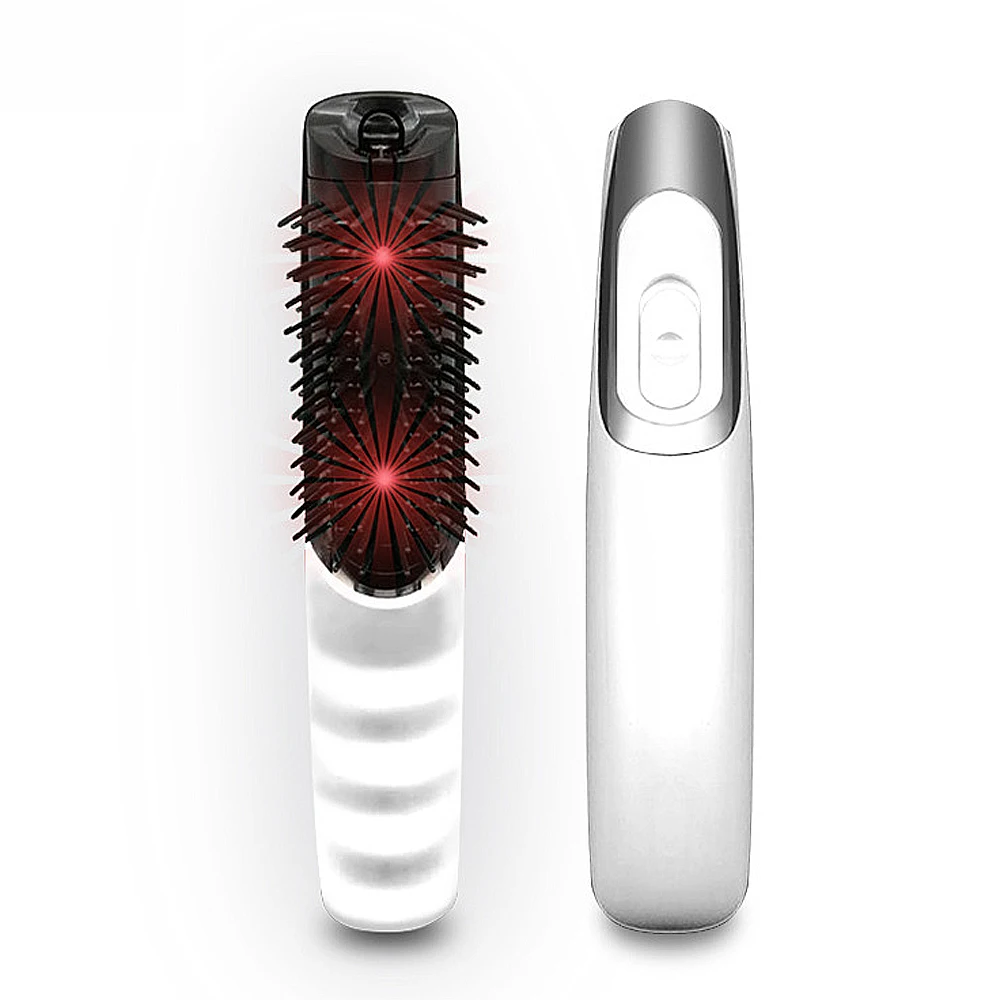 

New Infrared Therapy Cure Hair Head Shake Massage Massager Care Style Styling Prevent Hair Loss and Growth Hair Comb Health Tool, White