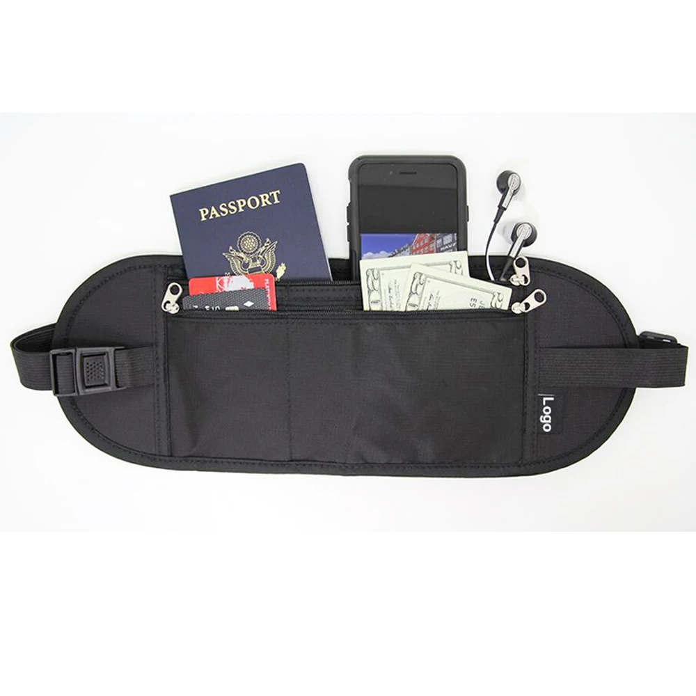 

Wholesale High Quality Nylon Waterproof RFID Blocking Travel Money Belt, Color1
