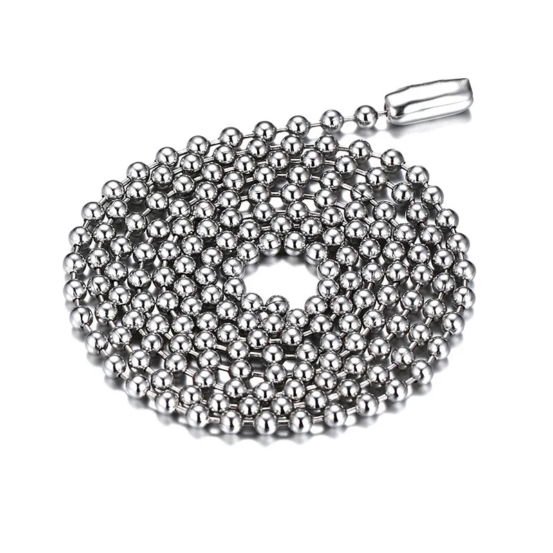

1.6-3mm 316L stainless steel bead chain fancy ball chain necklaces