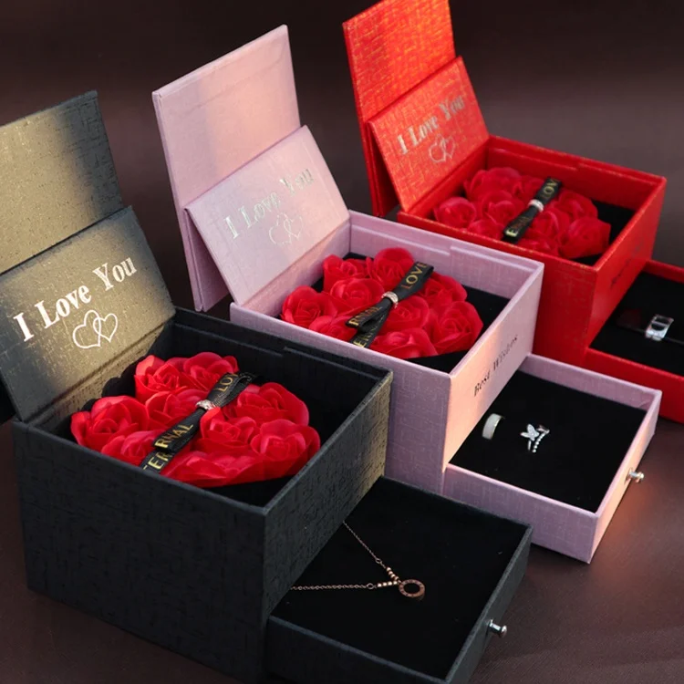 

New product ideas 2023 square preserved rose flower gift packaging box at competitive price for girlfriend