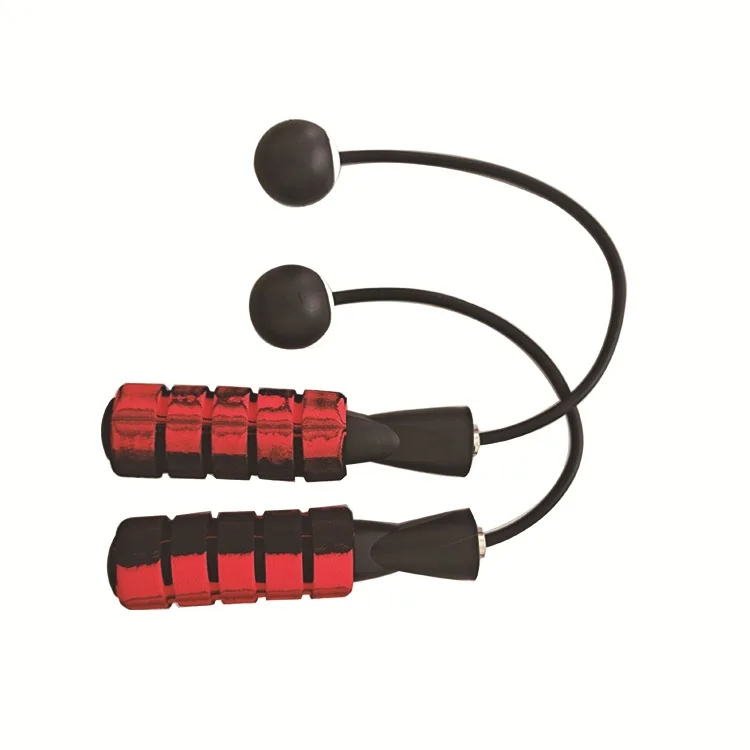 

Adjustable Fitness Cordless Skipping Freestyle Speed Weighted Foam Handle Wireless jump rope, Black/red