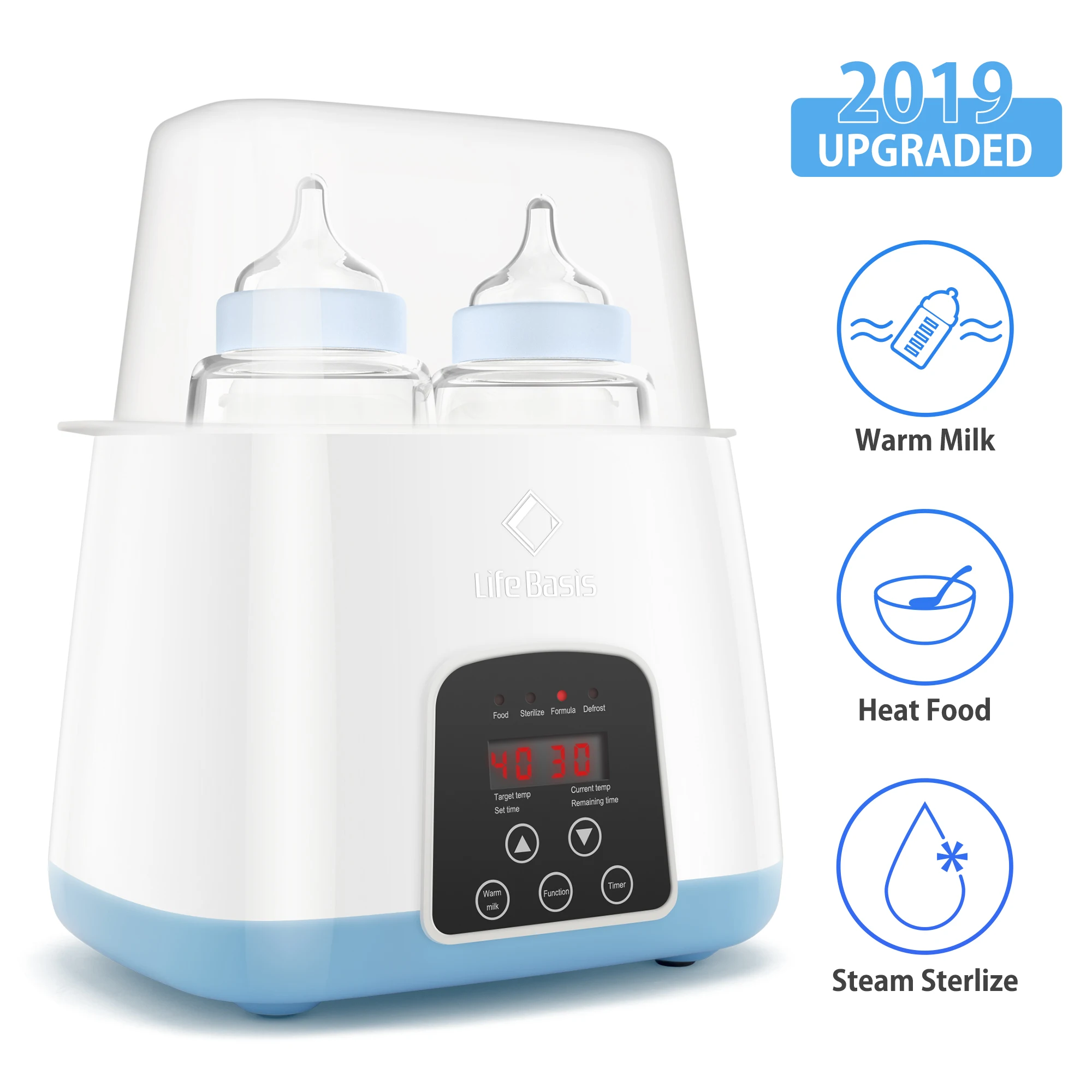 LCD touch screen home use electric baby feeding milk bottle warmer