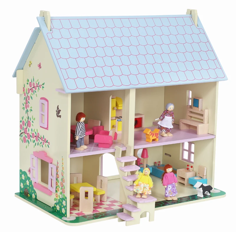 assembled wooden dollhouses for sale