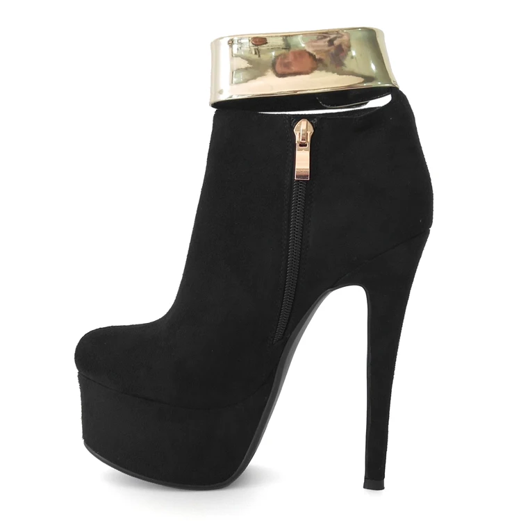 black heeled work boots