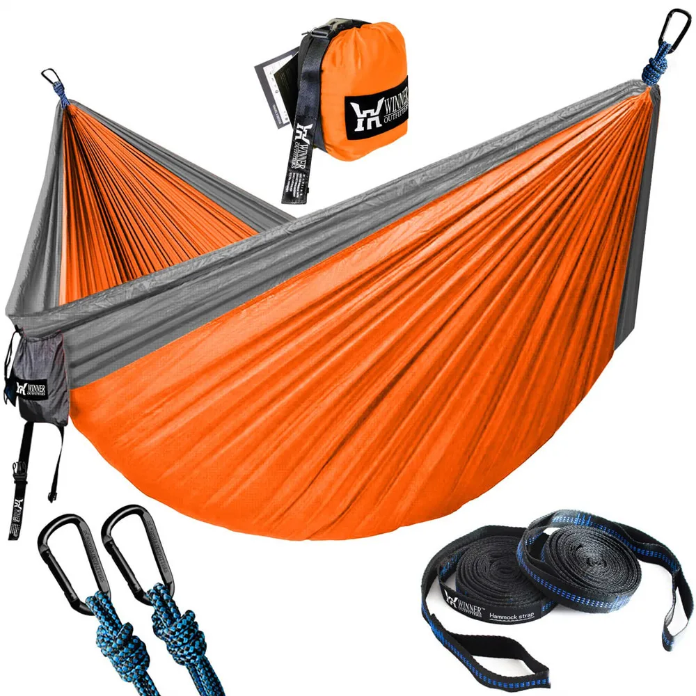 

Upgrade Camping Hammock Outdoor Tourist Hanging Hammocks Portable Parachute Nylon Hiking Hammock For Backpacking Travel, Shown