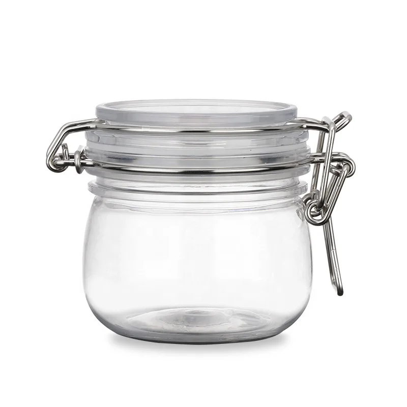 

YIDING bpa free Glass Clamp Lid Kitchen Storage Jar Air Tight Seal bottles Canning Jars with clasp lids for food, As is or customized