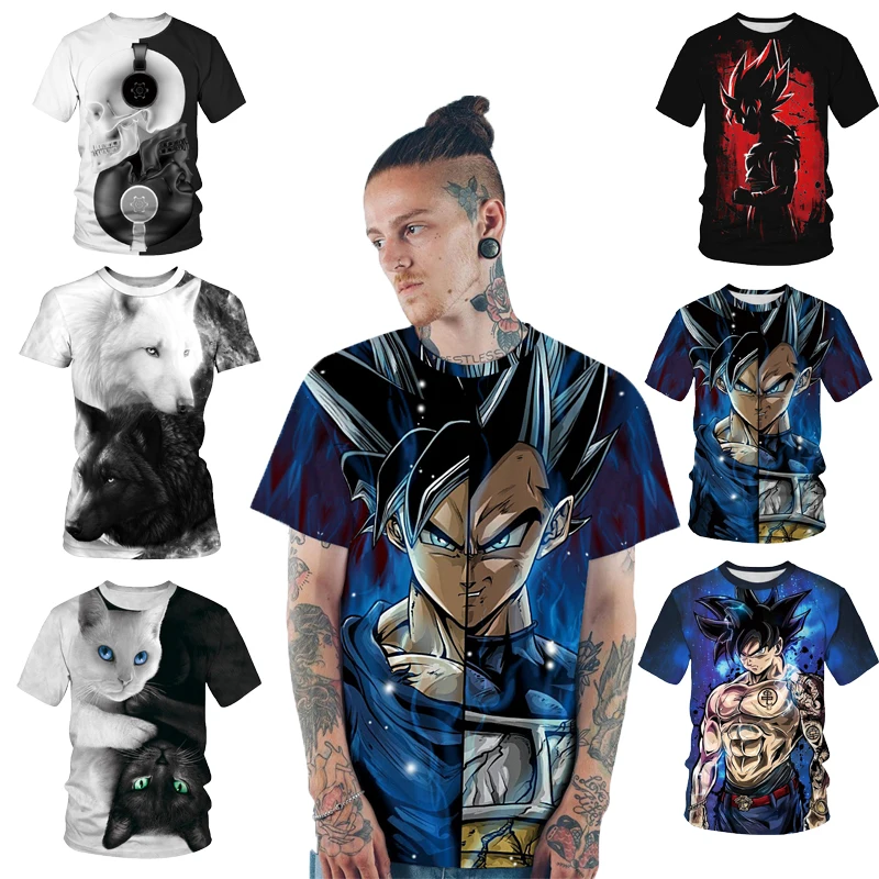 

Wholesale fabric Summer Short Sleeve Gym wear Men Custom Printing Logo 3d sublimation T shirt, Customized colors