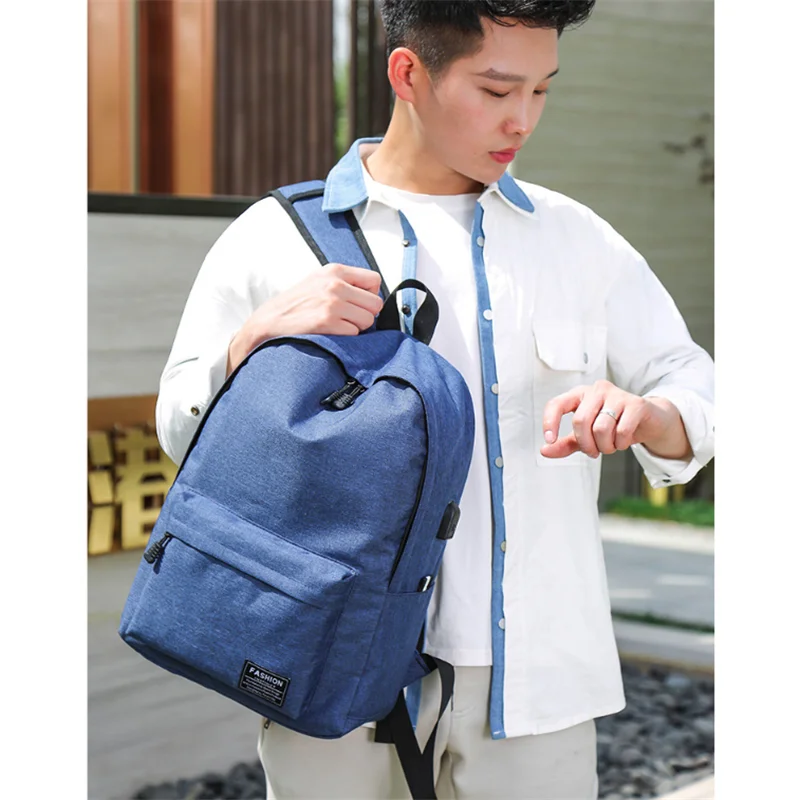 

Factory Sale Men Oxford Fabric College Students Computer Backpack Large Capacity School Bags Backpacks, As the picture display