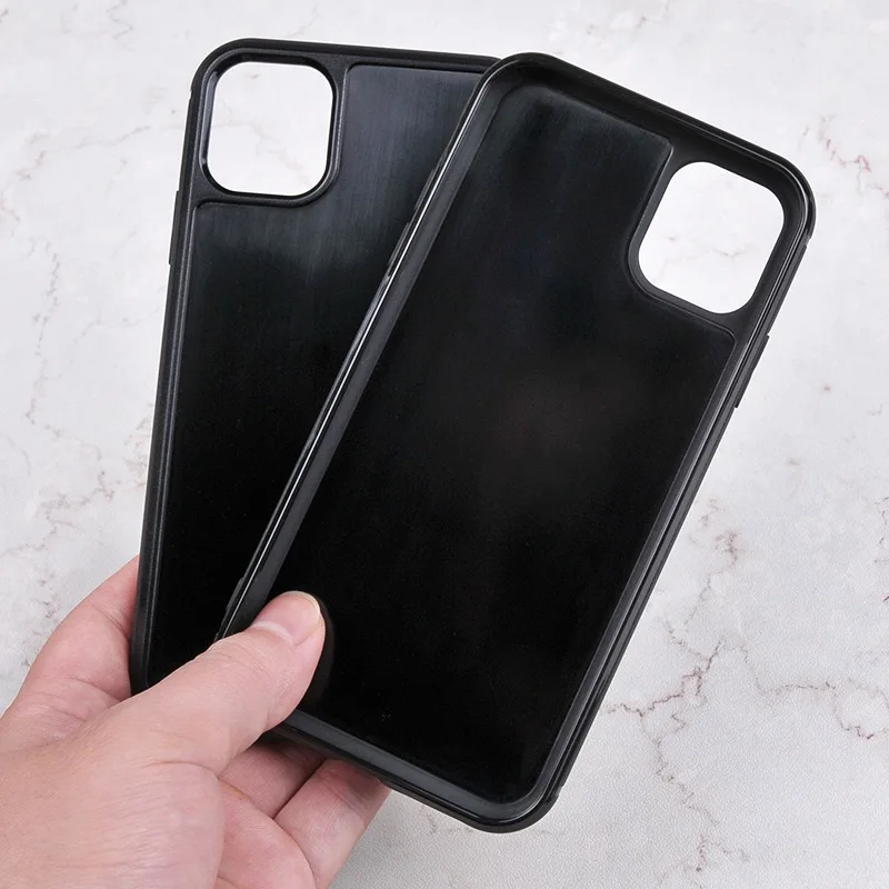 

Hybrid matt TPU PC 2 in 1 Custom leather phone cover with Groove blank Case For iPhone 11, for iphone coque sublimation