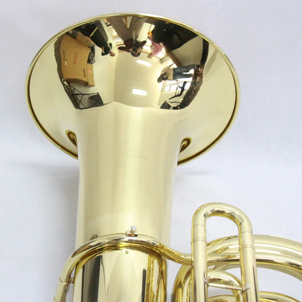 
Made in China brass material gold lacquered tuba 