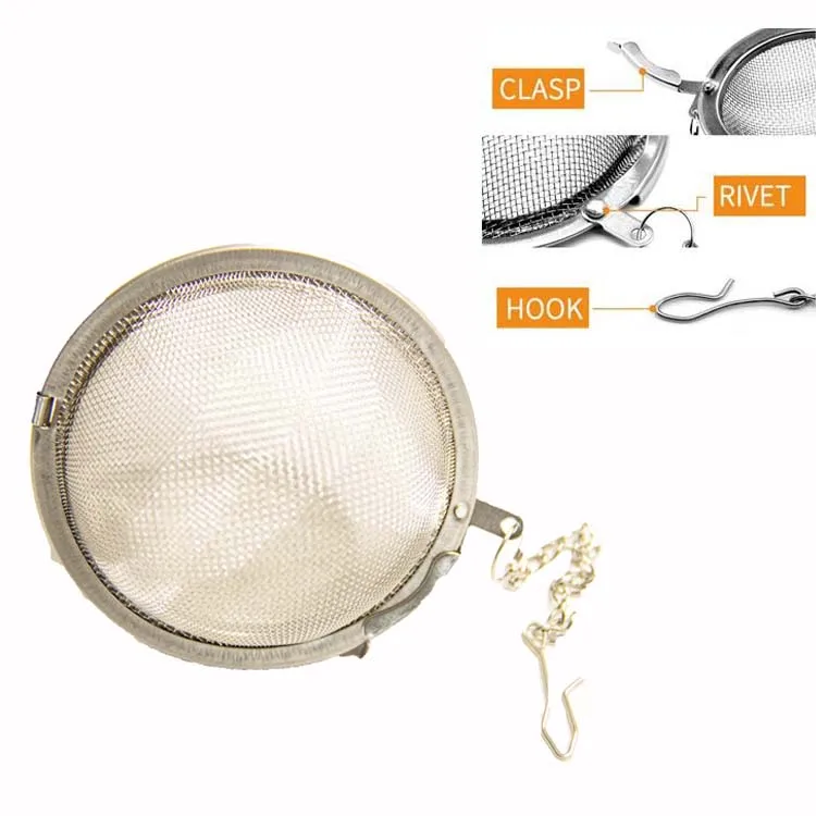 

Food Grade Stainless Steel (304) Wire Mesh Tea Ball Tea Strainer Tea Infuser/ Condiment filter ball