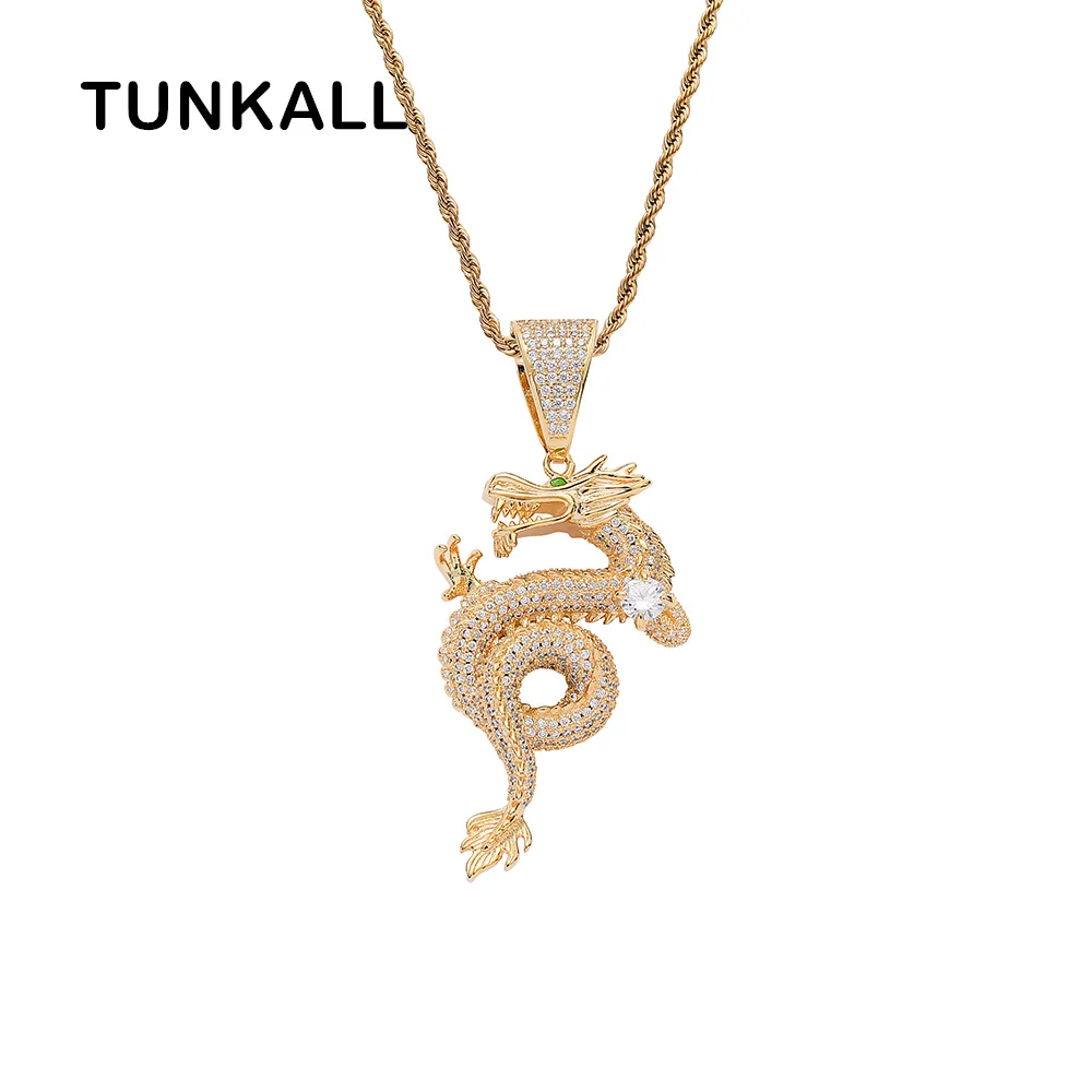 

CN248 Fashion Pendant Hip Hop Jewelry Brass Micro pave with CZ Bling Bling Mens Necklace Rock Iced Out Jewelry