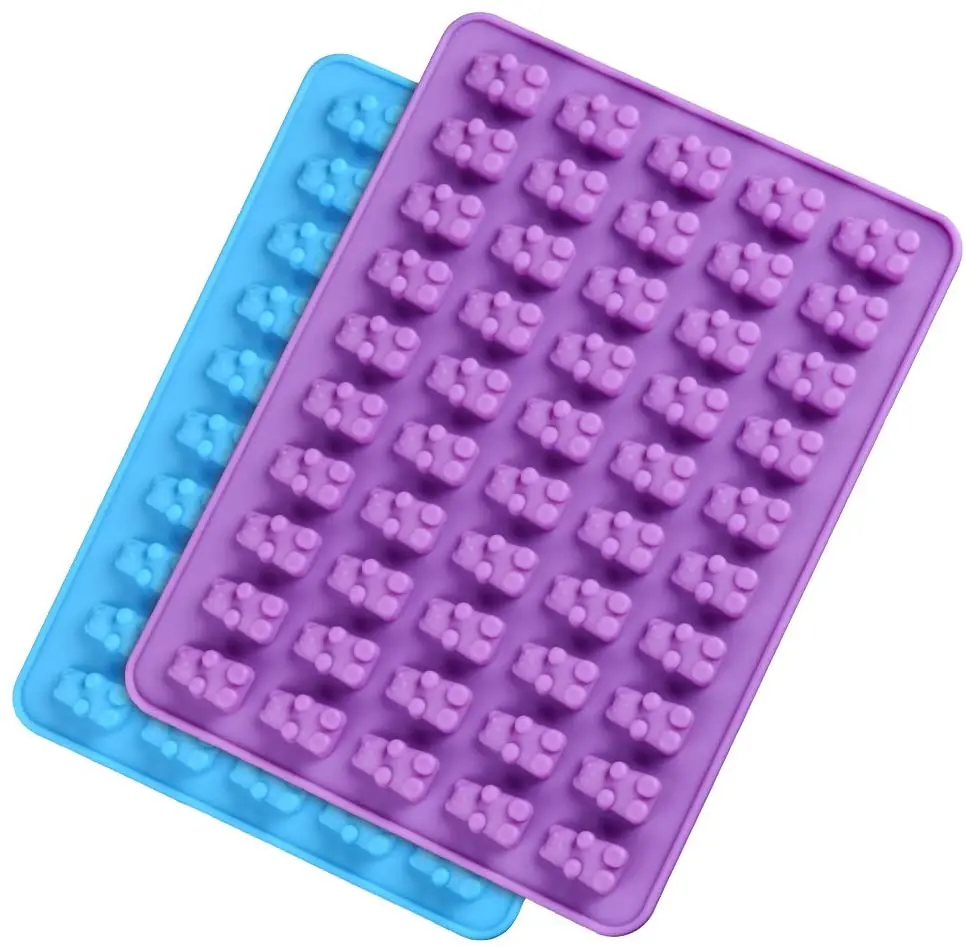 

Gummy Bear Candy Molds Silicone, Pink blue