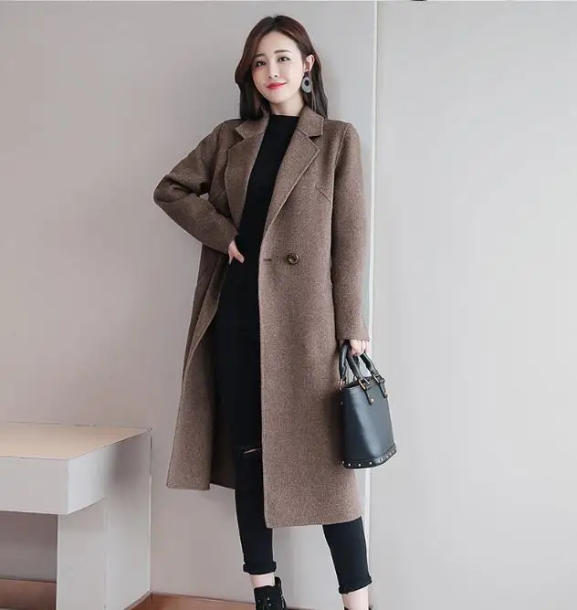 

winter womens clothing cheap high quality 2021fall coats plus size wool woolen long coats in stock