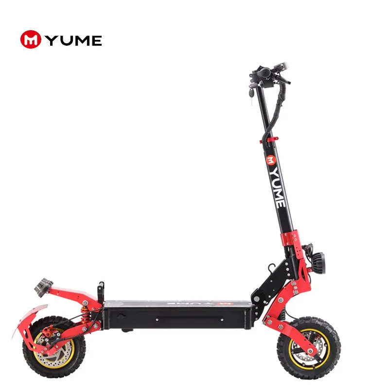 

YUME 2020 Best Foldable 2 Wheel off road tire factory price China Adult Kick Electric Scooter with single motor 1000w, Black for electric scooter