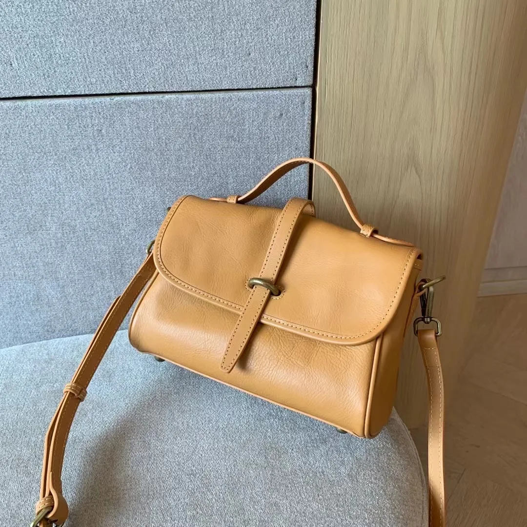 

Simple and elegant high quality Christmas Gift Handbags Luxury Vegetable Tanned Leather Bags With Lady Fashion Crossbody Bag