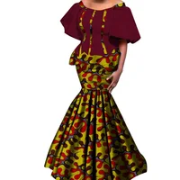 

wholesale resaler african clothings suits traditional denim women skirt and top set WY4306