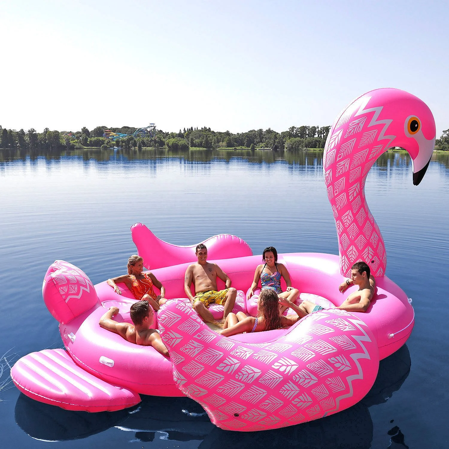 

Custom giant inflatable flamingo pool toy/6 person inflatable flamingo float, As same as picture or as your request