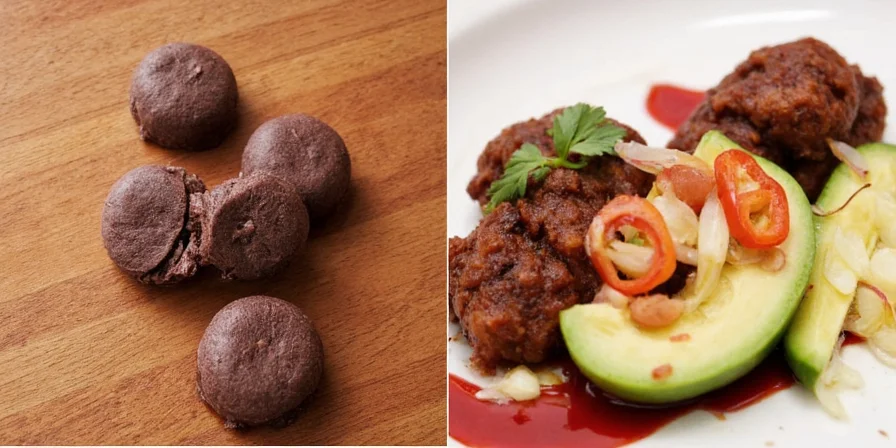Three types of mole with chocolate base