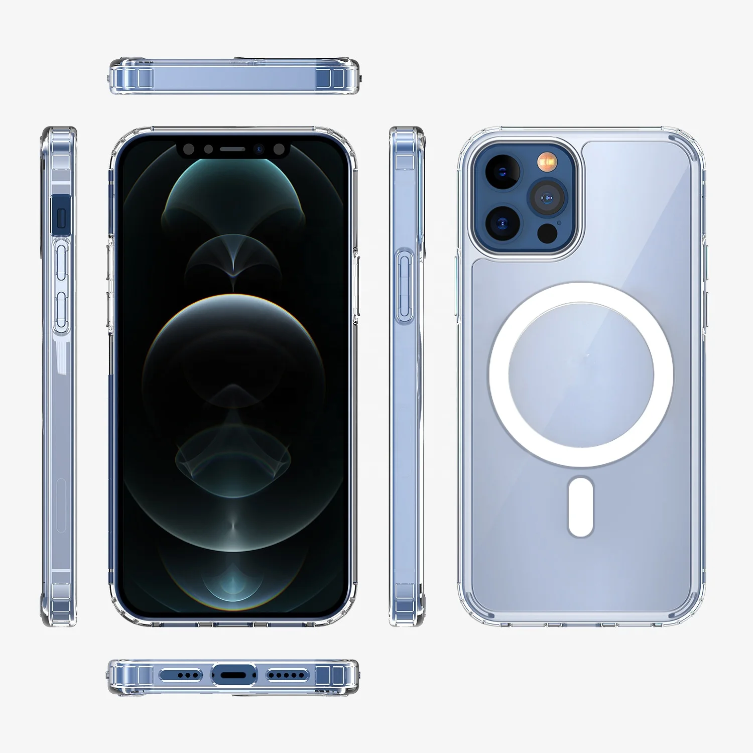 

Custom Magnetic Case Shockproof Clear Transparent Mobile Phone Cases Cover For iPhone 12 Mini Pro Max Case Magnet