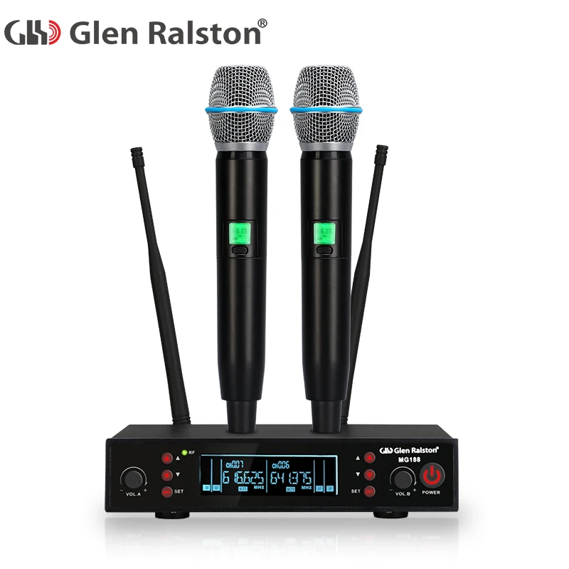 

Glen Ralston UHF karaoke TV singing stage wireless microphone