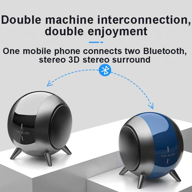New product metal outdoor waterproof card round subwoofer wireless audio bluetooth speaker - ANKUX Tech Co., Ltd