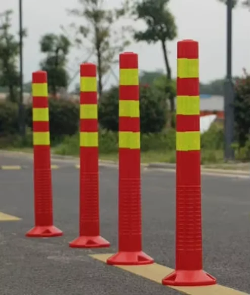Traffic Safety Spring Warning Bollard 750mm High Reflective Flexible Parking Guide Post