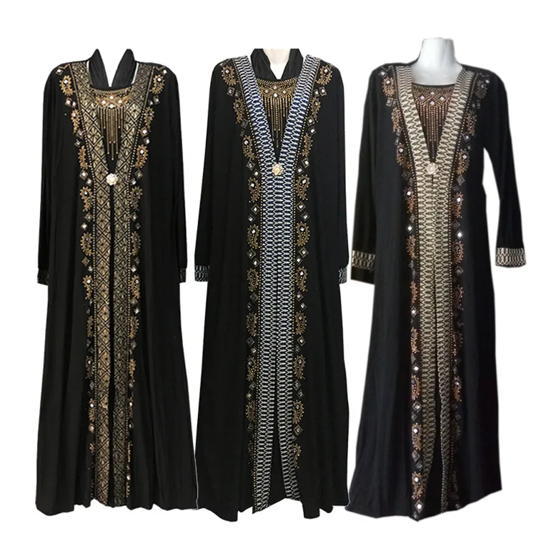 

New Design Kaftan Burqa Fashion Design Muslim Dress Dubai Women Abaya, Three color